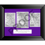 Framed Print State House Cornerstone Plates